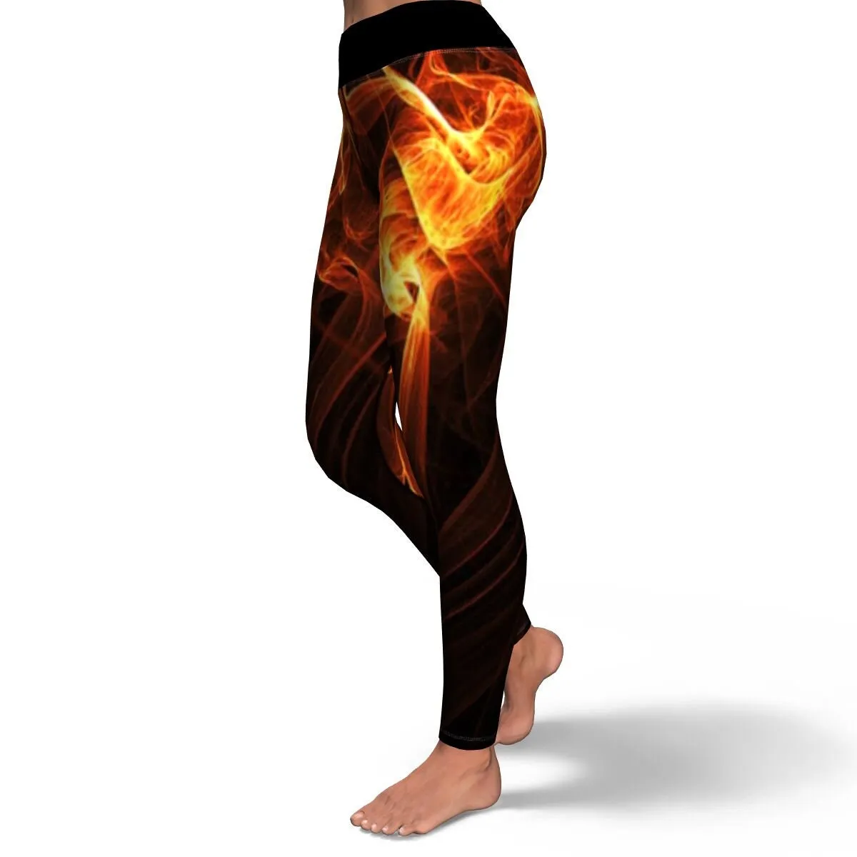 Abstract Flame Art Leggings, Pants on Fire, Women&#39;s Stretch,casual/gym/yoga/lounge, comfortable,chillout wear,Christmas/Thanksgiving Gifts