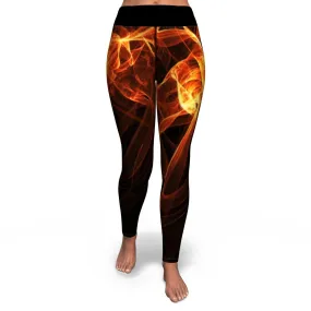 Abstract Flame Art Leggings, Pants on Fire, Women&#39;s Stretch,casual/gym/yoga/lounge, comfortable,chillout wear,Christmas/Thanksgiving Gifts