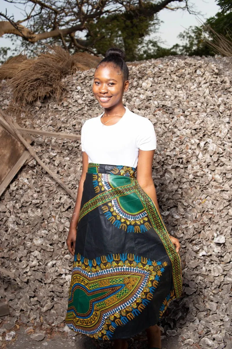 African Maxi Skirt In Black