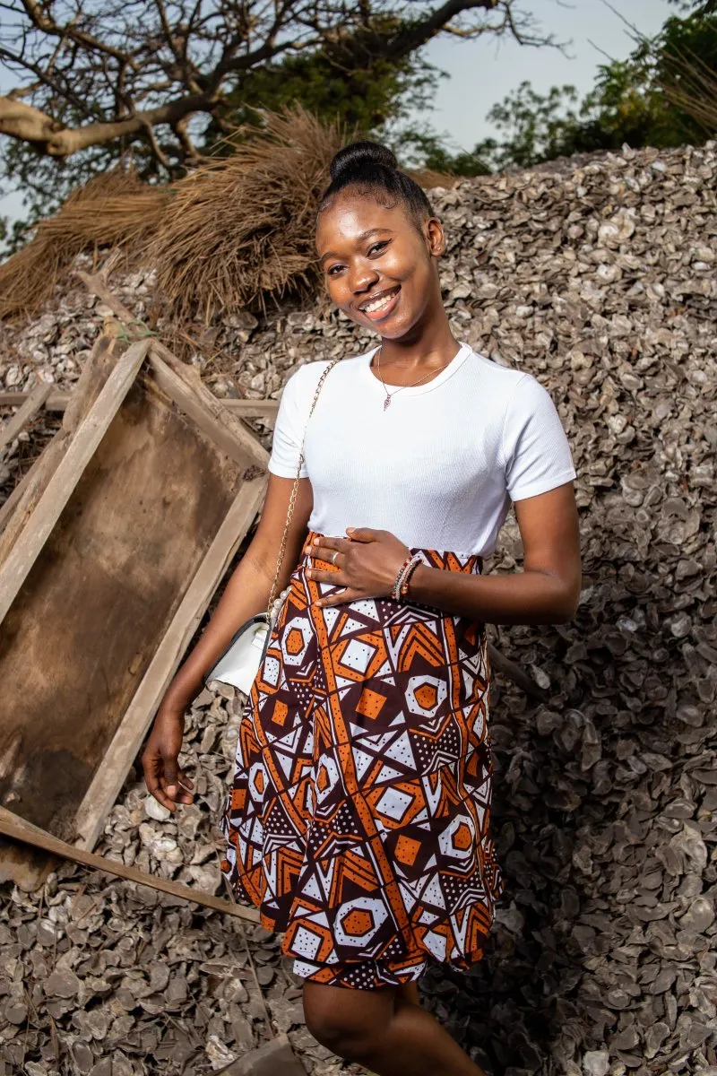 African Wrap Skirt Mud Cloth