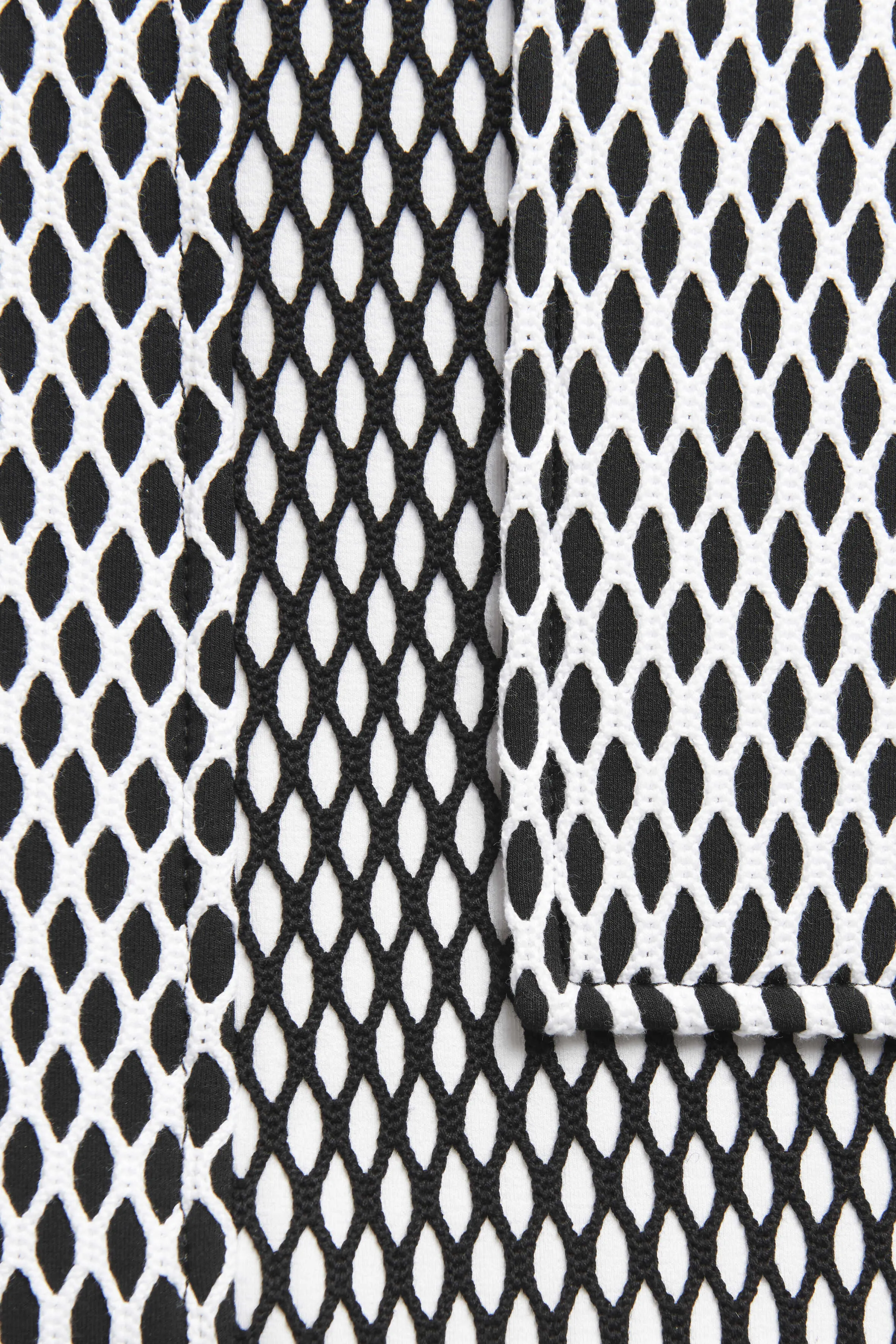 Black and White Fishnet Mini Sponge Skirt