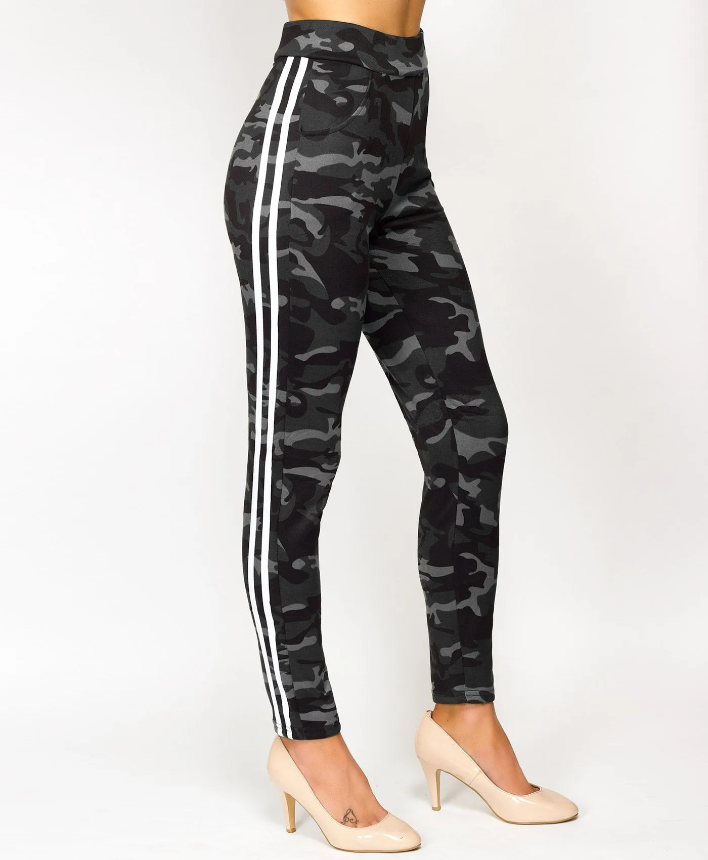 Camouflage Side Stripe Leggings