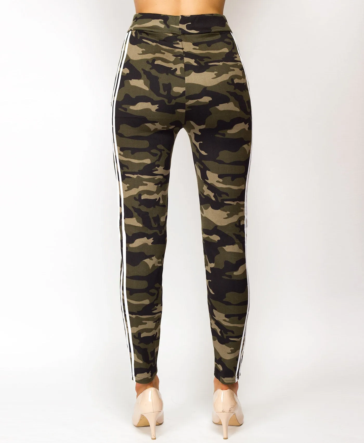 Camouflage Side Stripe Leggings