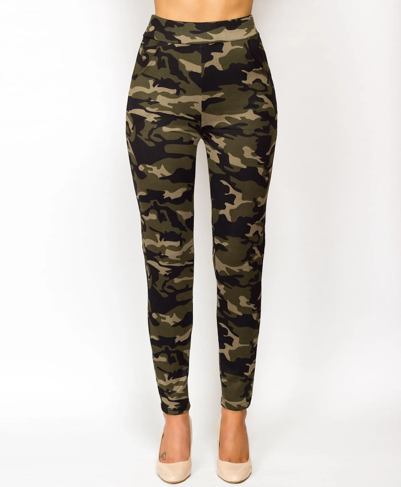 Camouflage Side Stripe Leggings