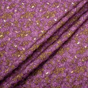 Deep Gold & Purple Silk Gold Jacquard