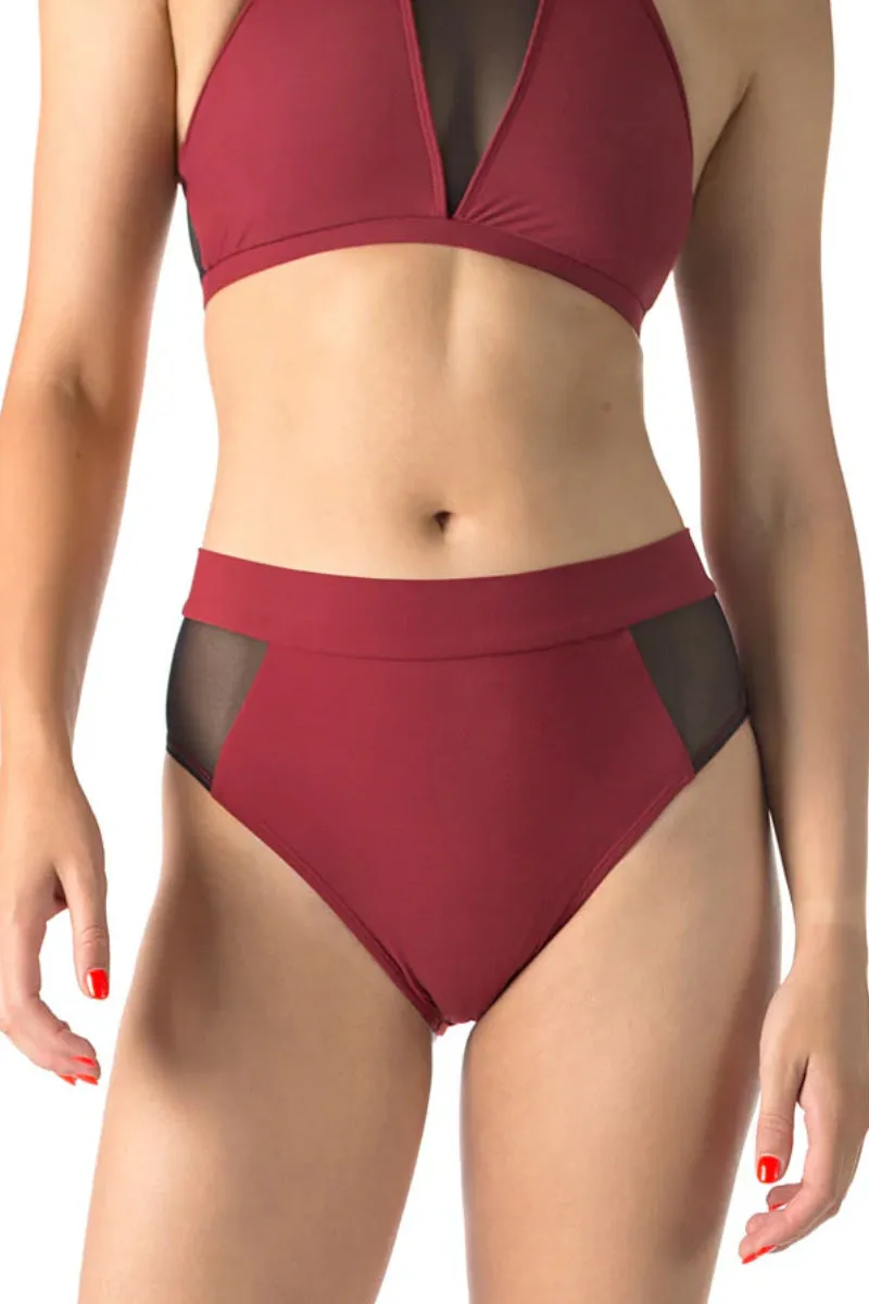 Dragonfly Molly Shorts - Burgundy Mesh