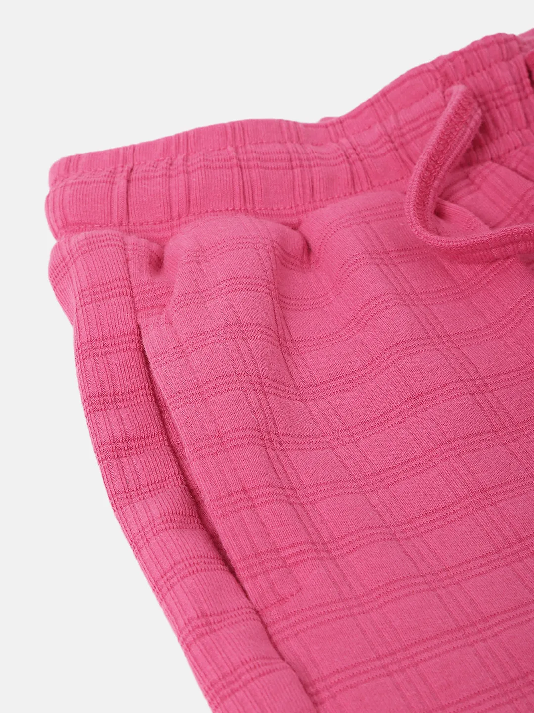 Elle Kids Girls Pink Solid Relaxed Fit Shorts