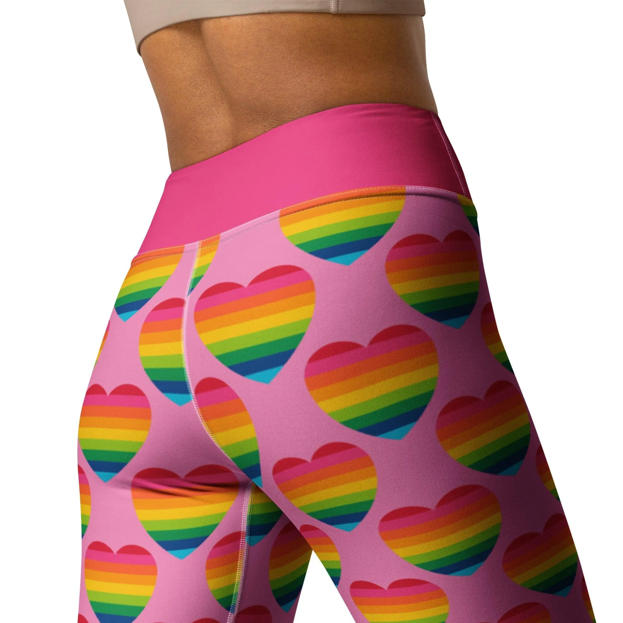 ELLIE LOVE rainbow pink -2- Yoga Leggings