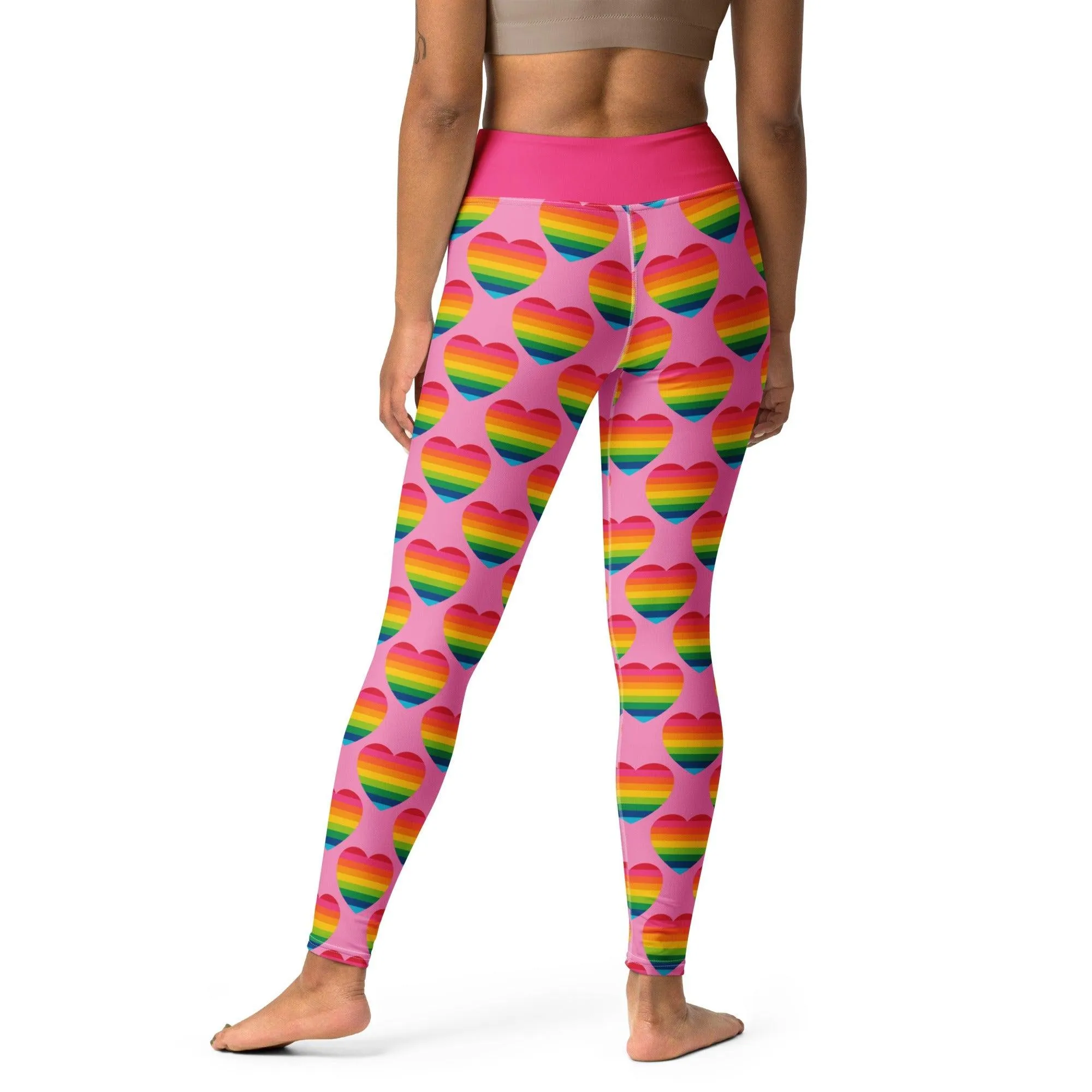 ELLIE LOVE rainbow pink -2- Yoga Leggings