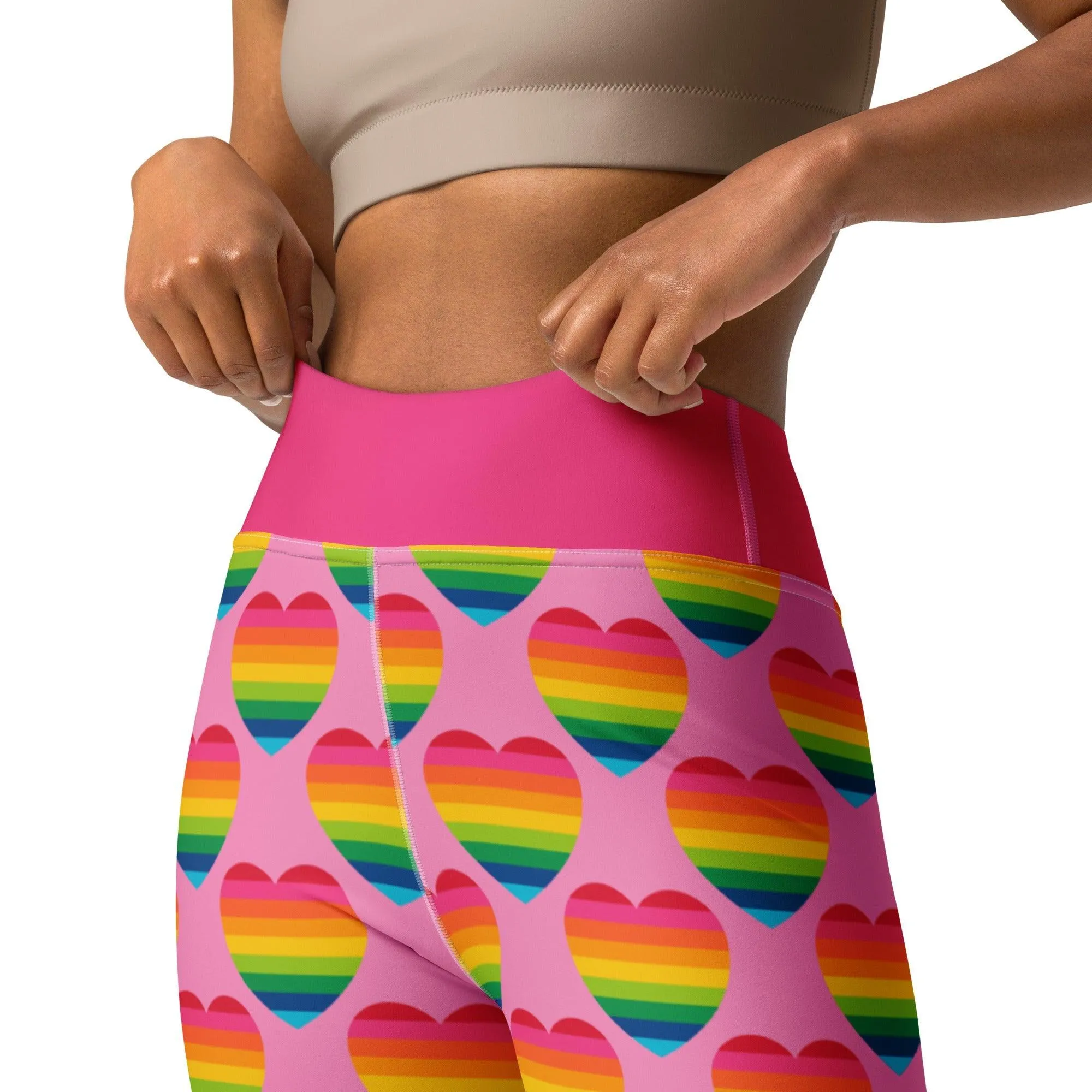 ELLIE LOVE rainbow pink -2- Yoga Leggings