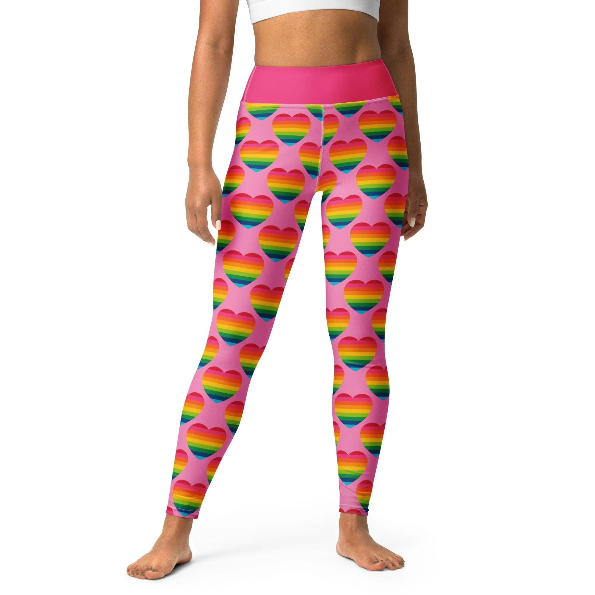 ELLIE LOVE rainbow pink -2- Yoga Leggings