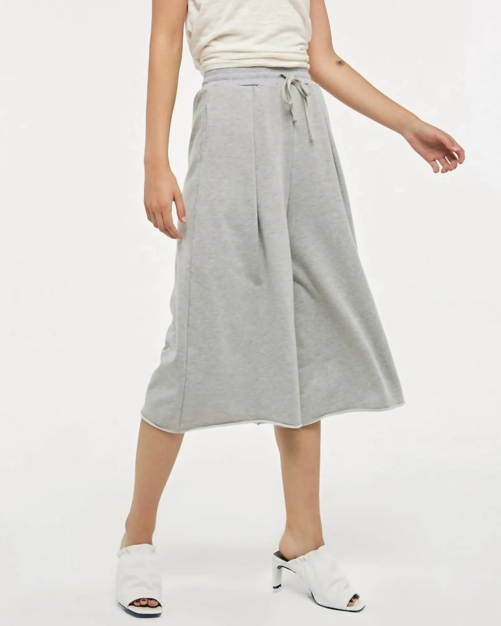 Flynn Culottes Pant in Heather Grey | Heather Grey