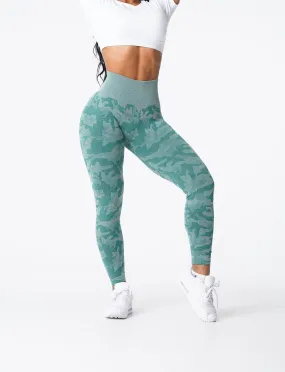 Forest Green Camo Seamless Leggings