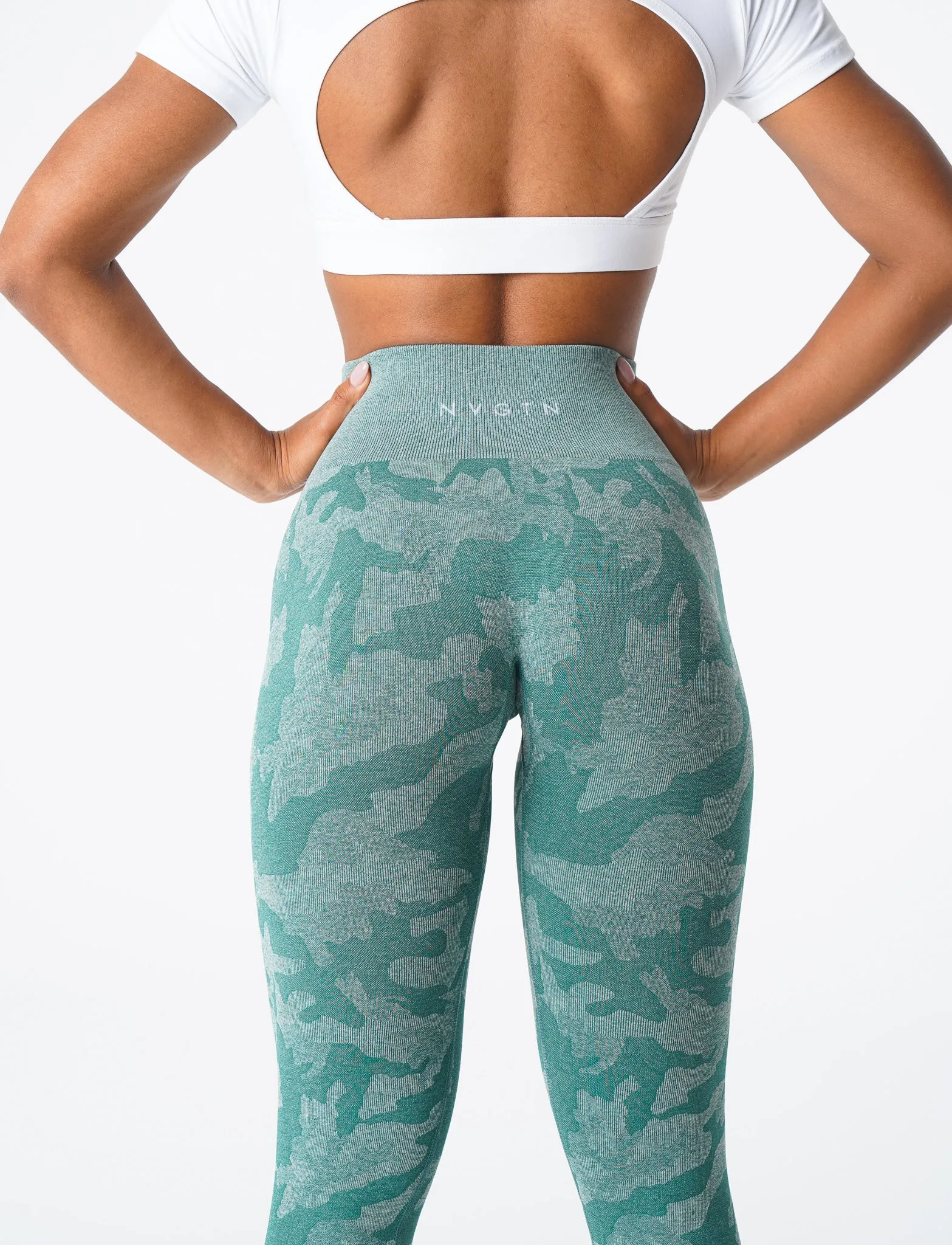 Forest Green Camo Seamless Leggings