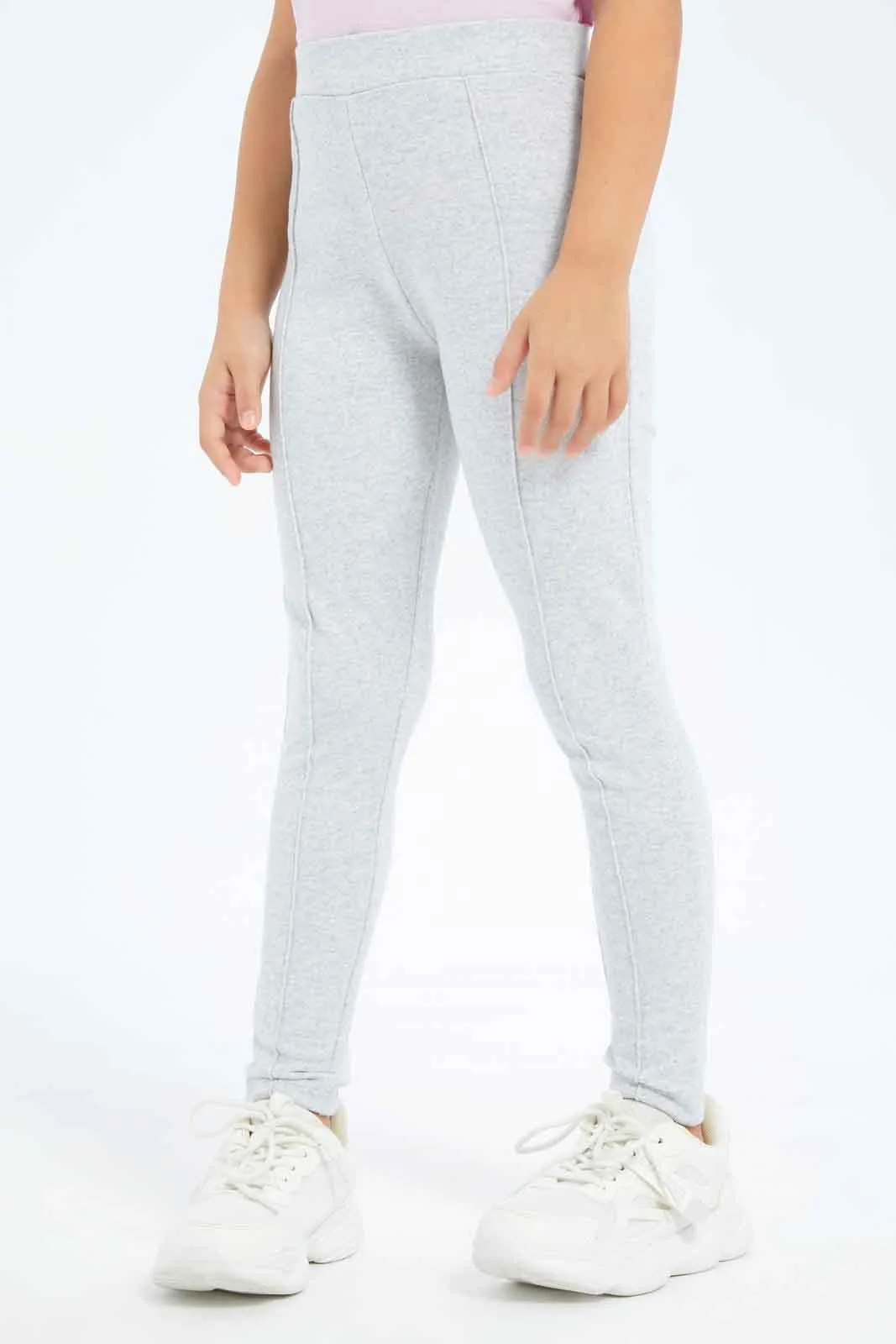 Girls Grey Leggings