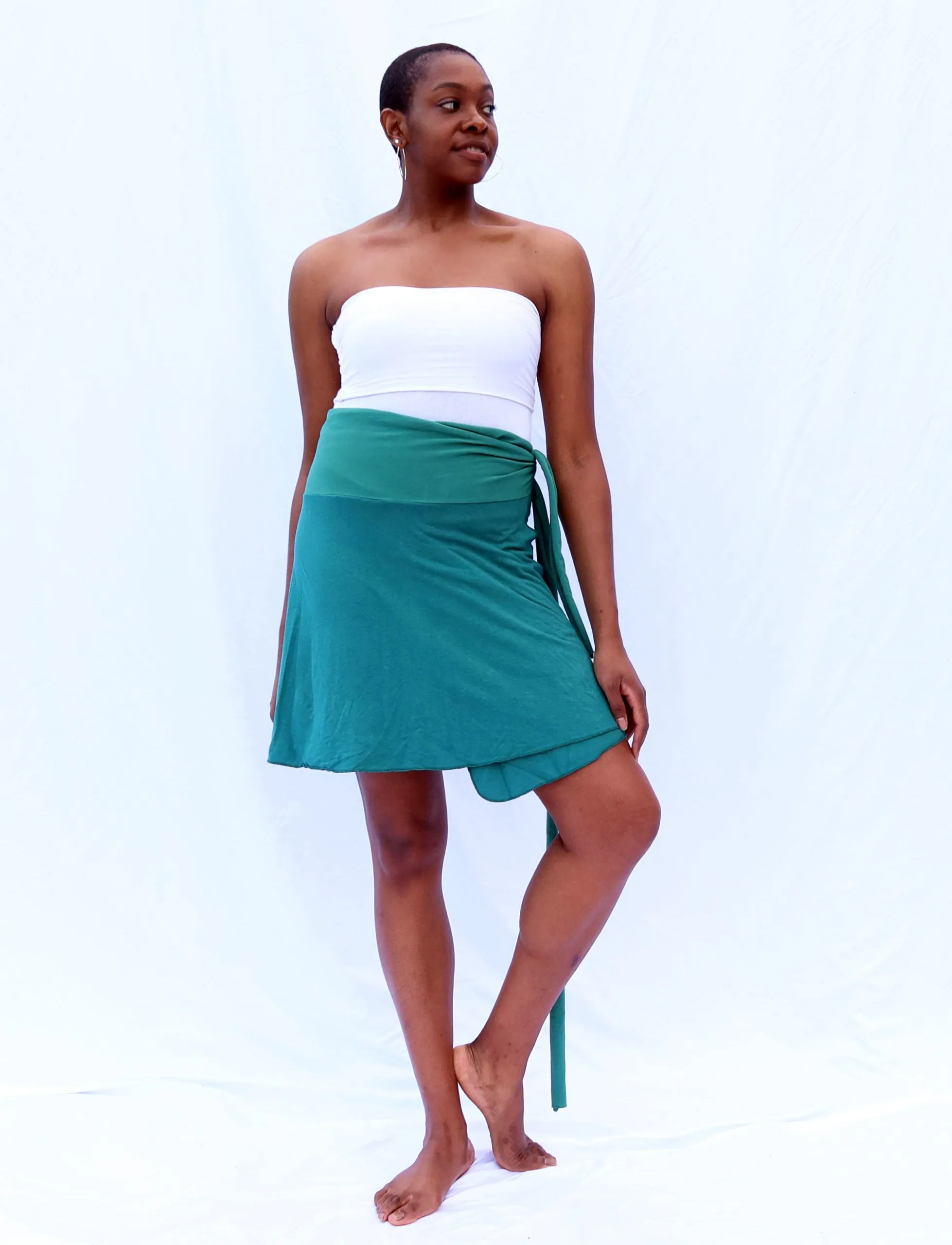 High Belt Wrap Simplicity Short Skirt