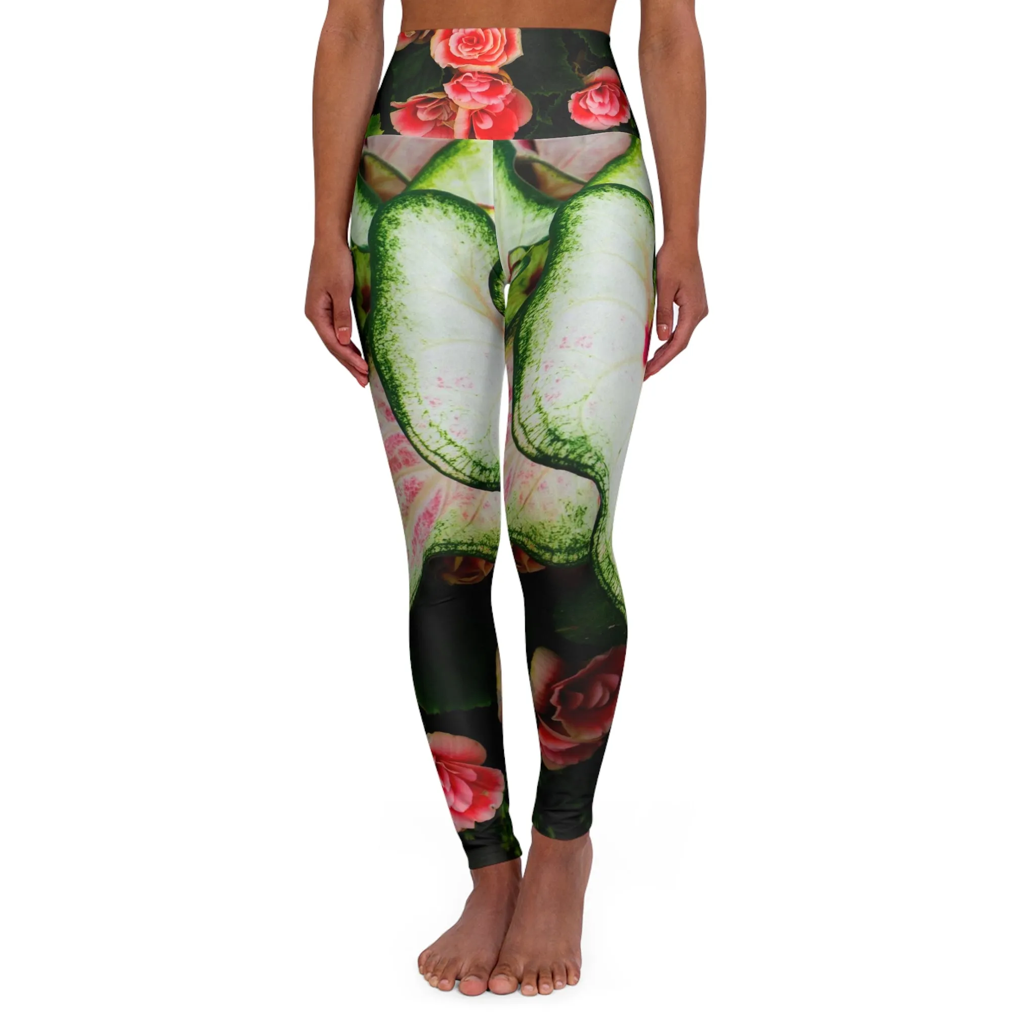 High Waisted Skinny Fit Floral Leggings | Boho Leggings | AOP