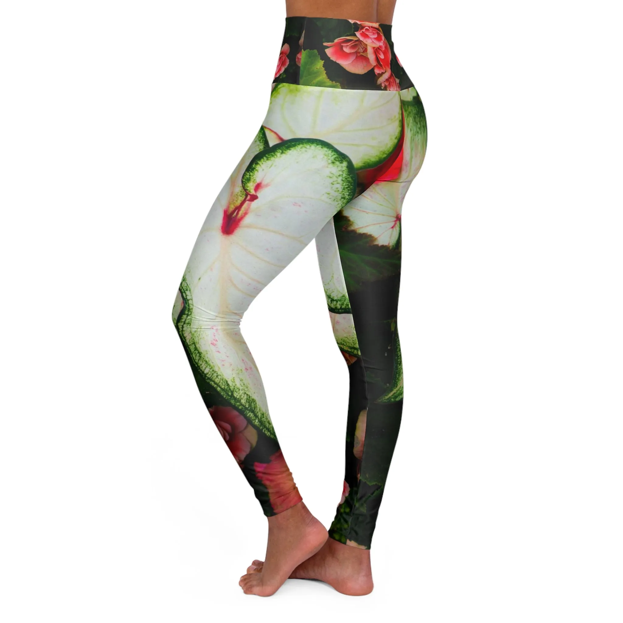 High Waisted Skinny Fit Floral Leggings | Boho Leggings | AOP