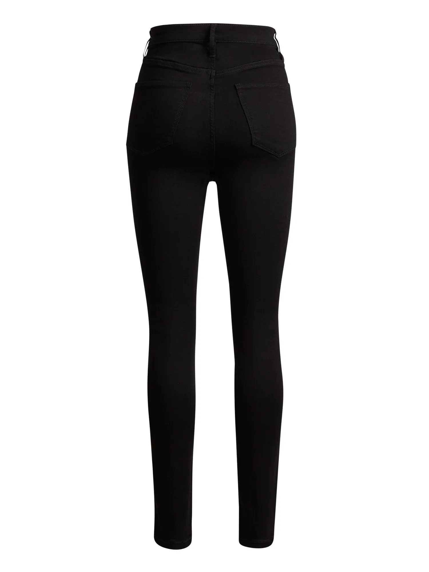 High-Waisted Super-Skinny Jeans - Black