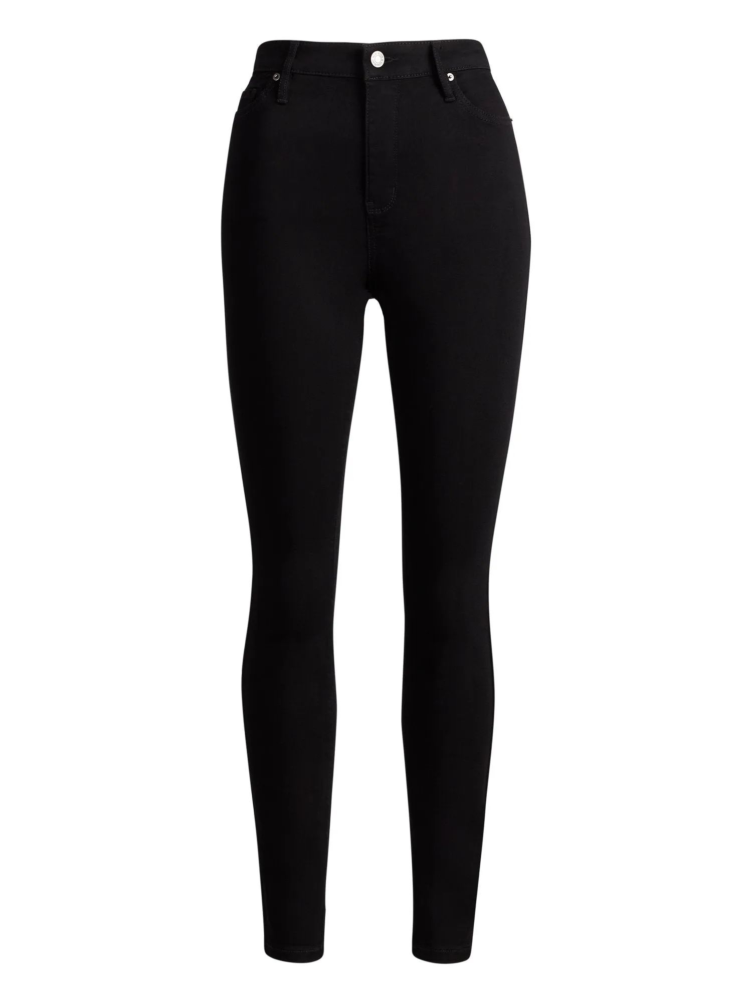 High-Waisted Super-Skinny Jeans - Black