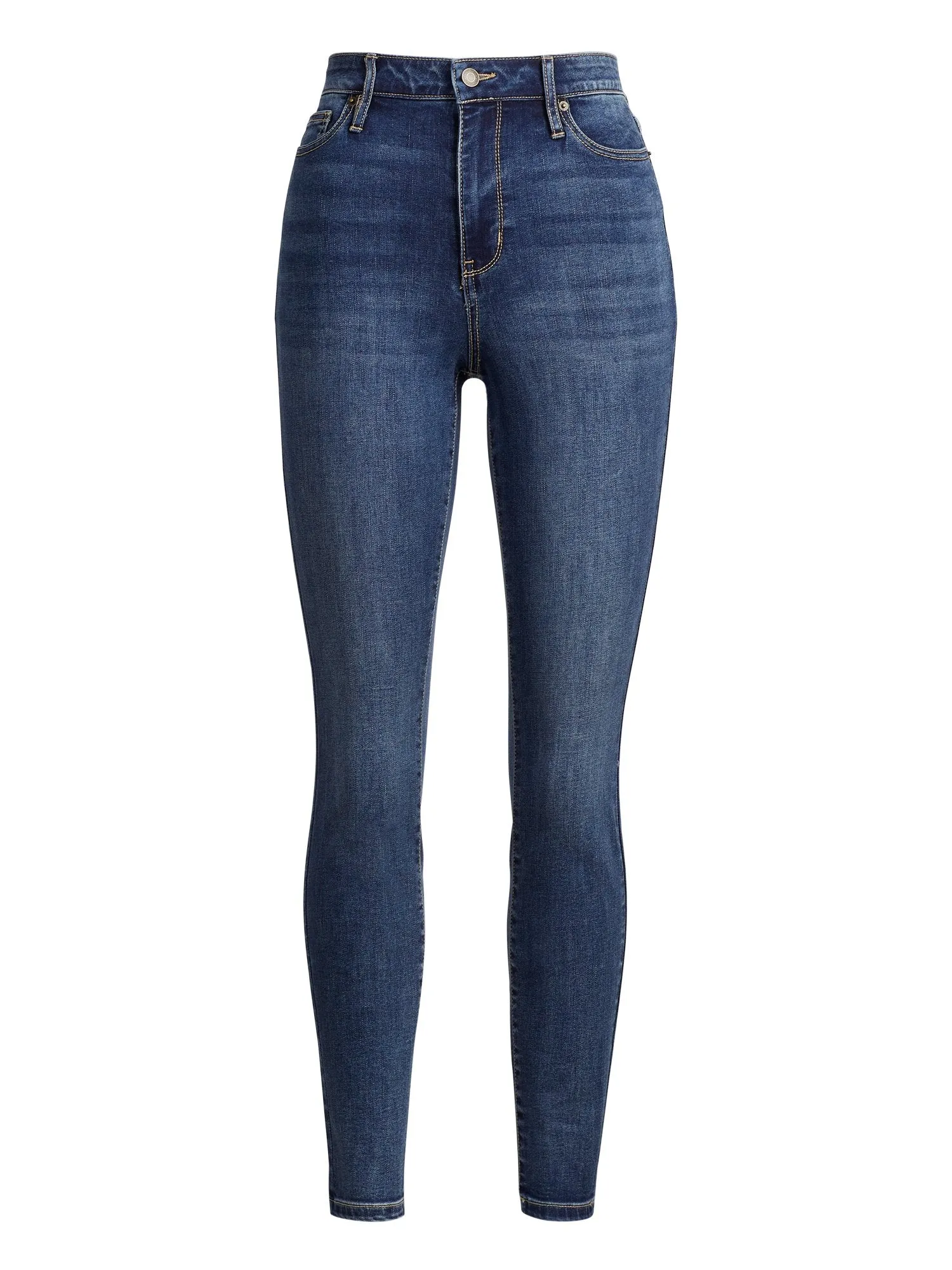 High-Waisted Super-Skinny Jeans - Vintage Blue