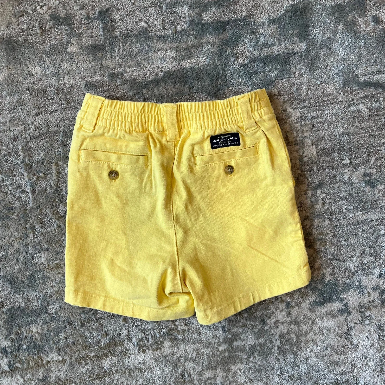 Janie and Jack Yellow Oxford Shorts 12-18 Months