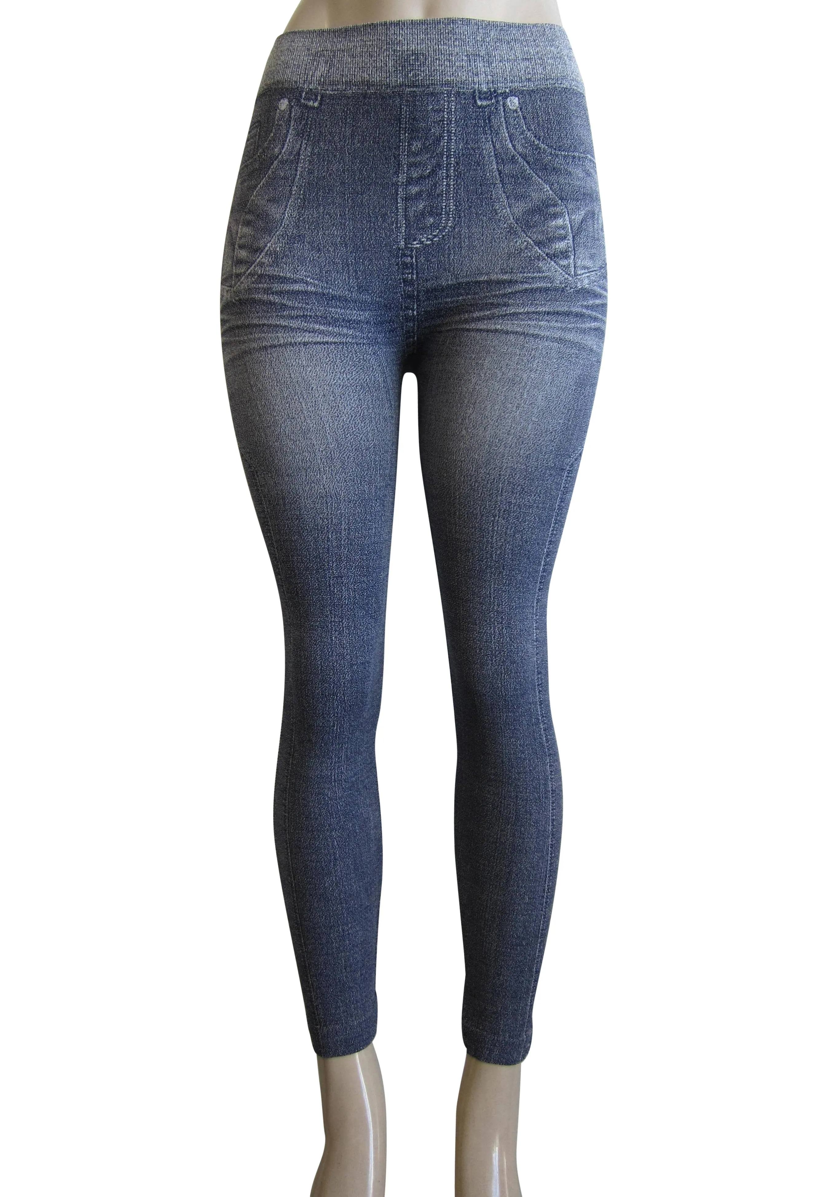 Leggings - Printed Denim Look  (FAB-9358)