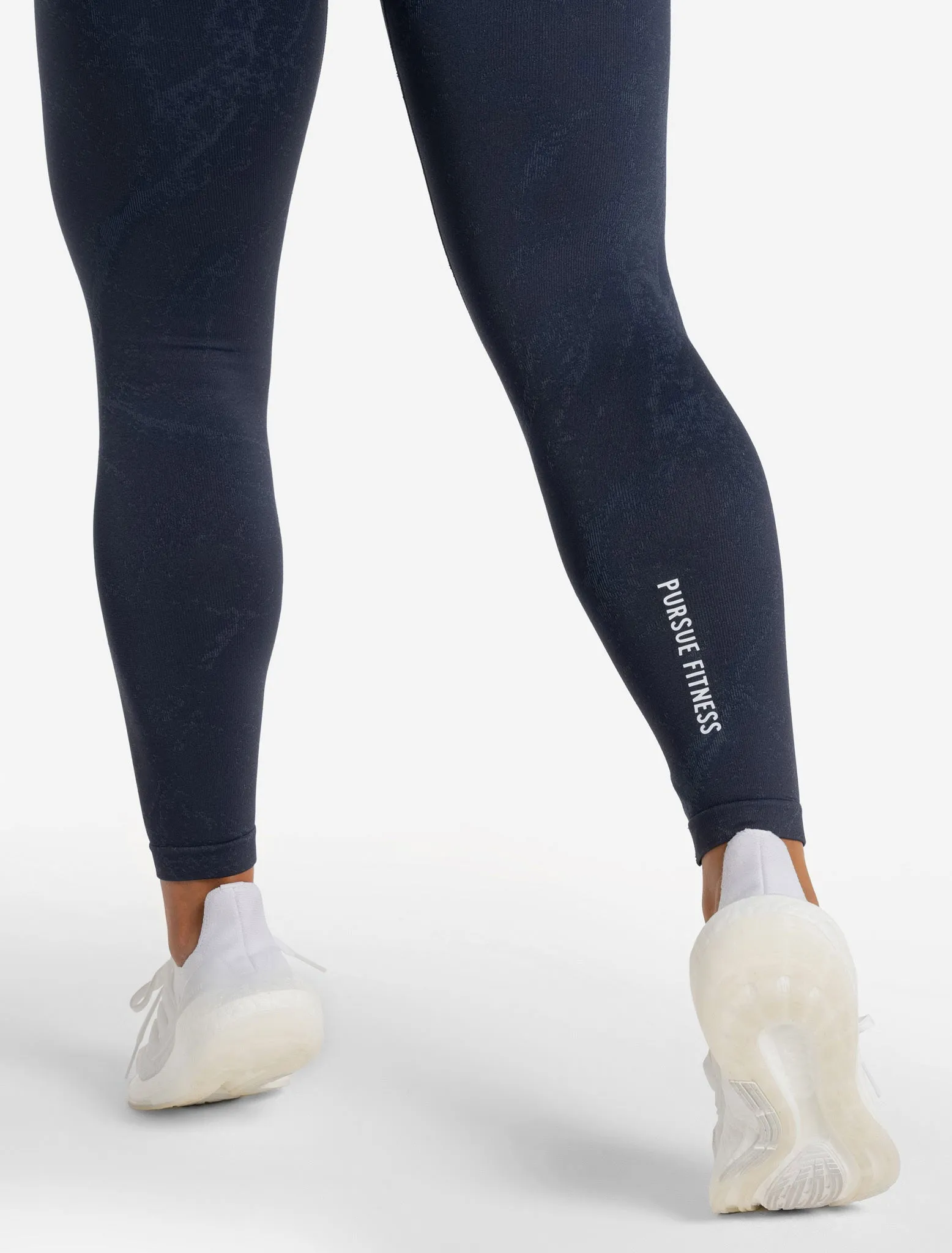 Marble Seamless Leggings - Navy