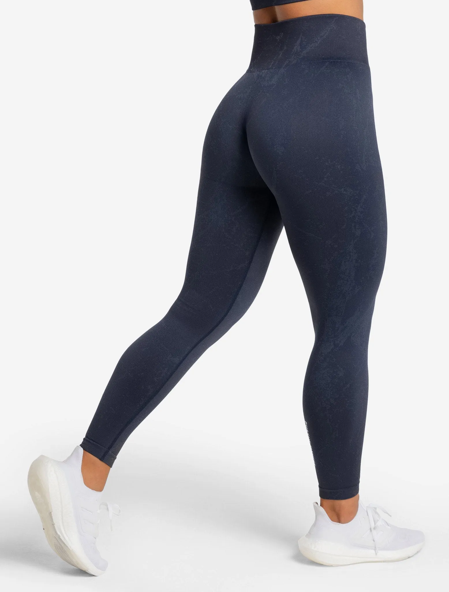 Marble Seamless Leggings - Navy