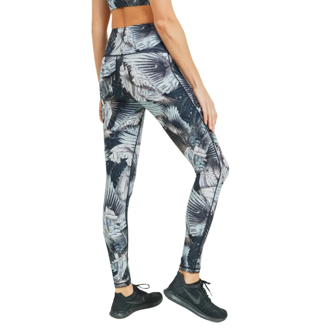 Mono B Tropical Palms Printed Legging APH2644