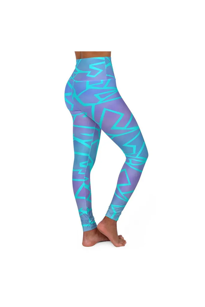 Neon Flash High Waisted Yoga Leggings