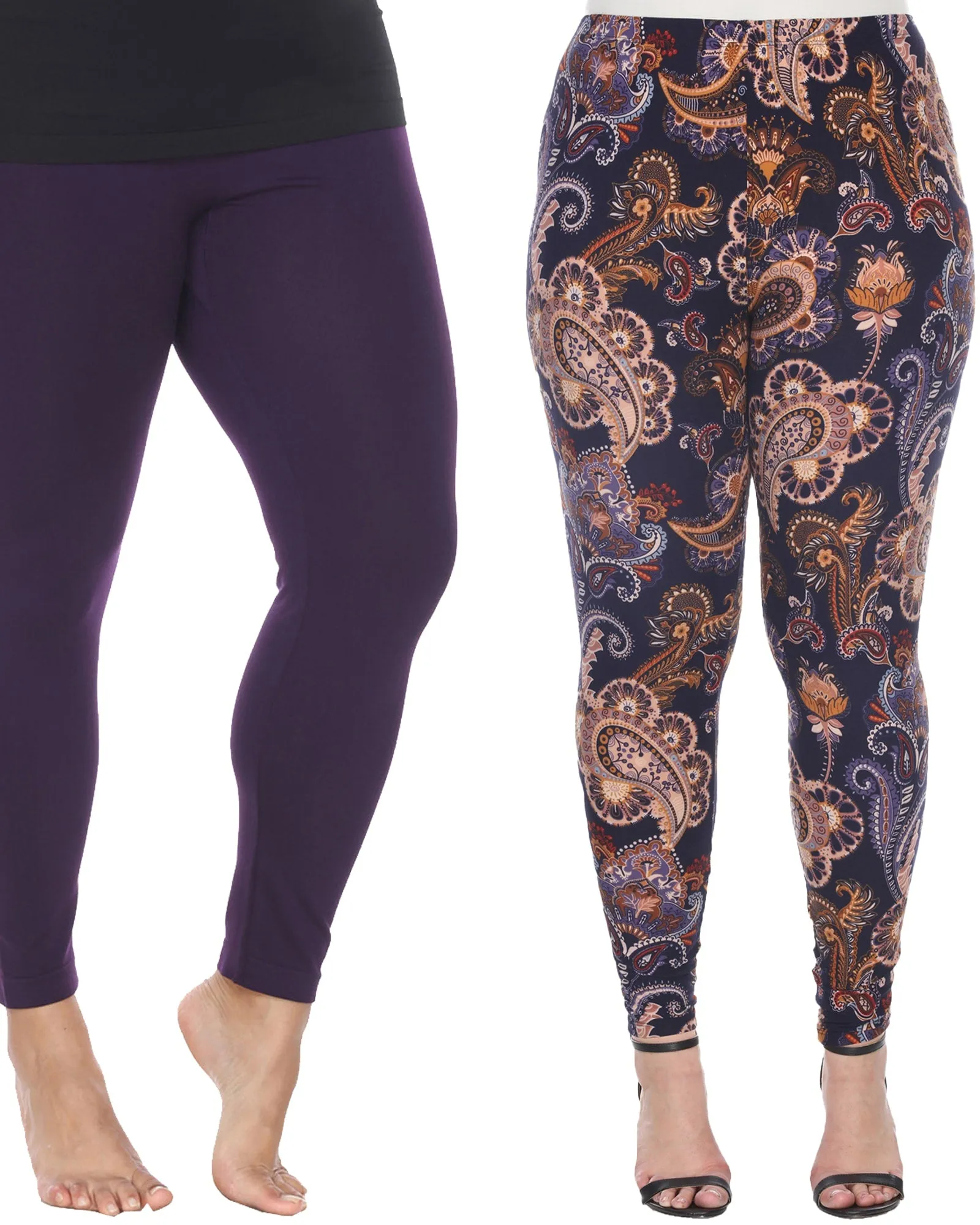 Pack of 2 Printed Leggings | PACK 265 - Purple