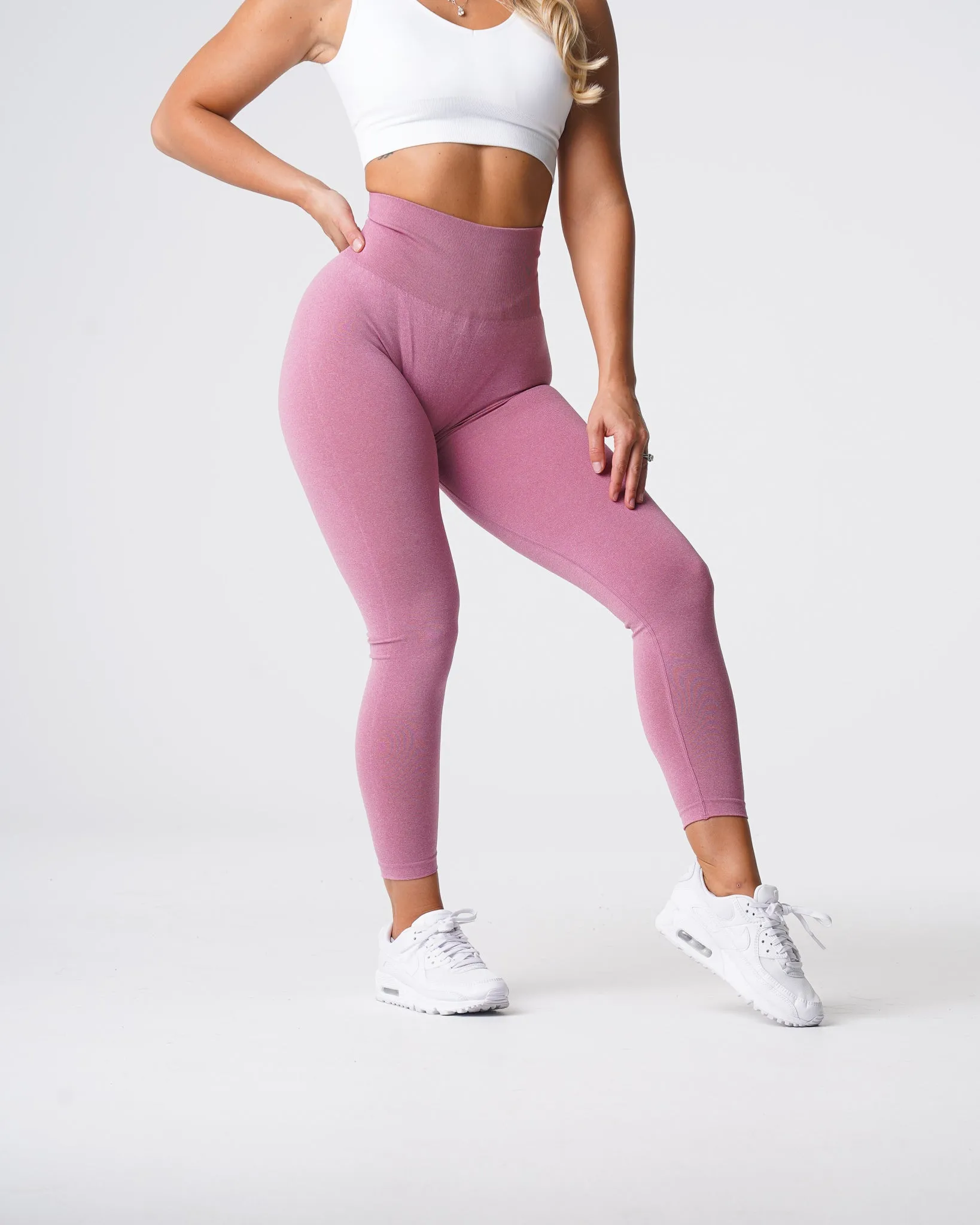 Pastel Pink Curve Seamless Leggings