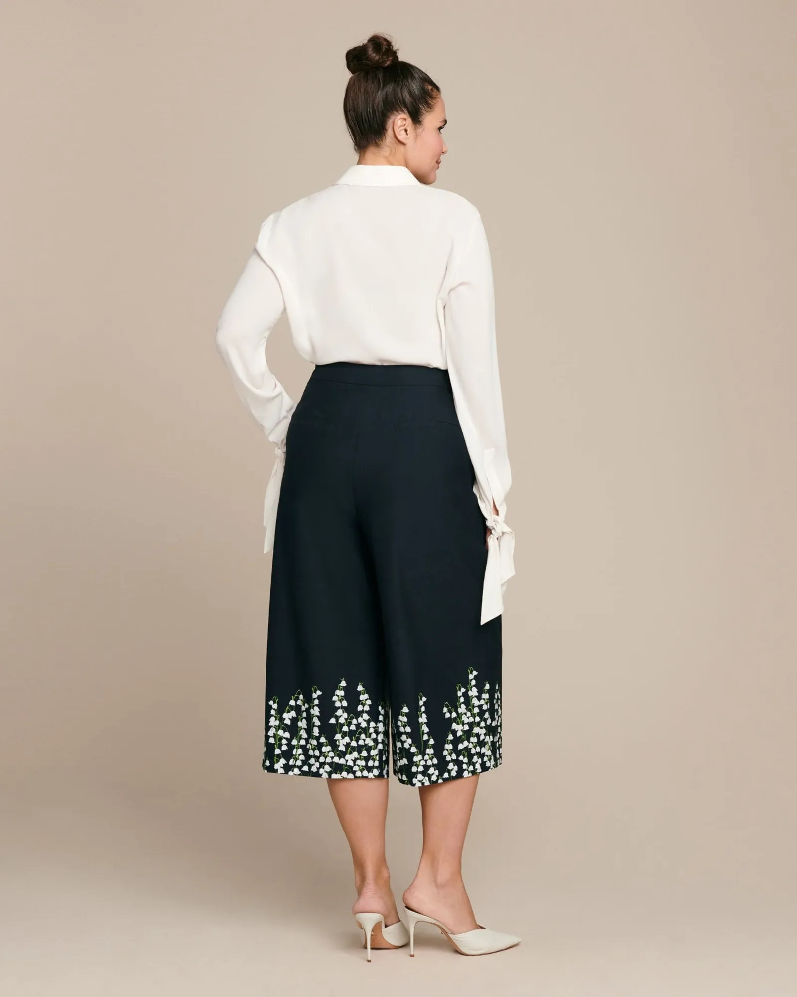 Pleat Front Culotte | Lily Black