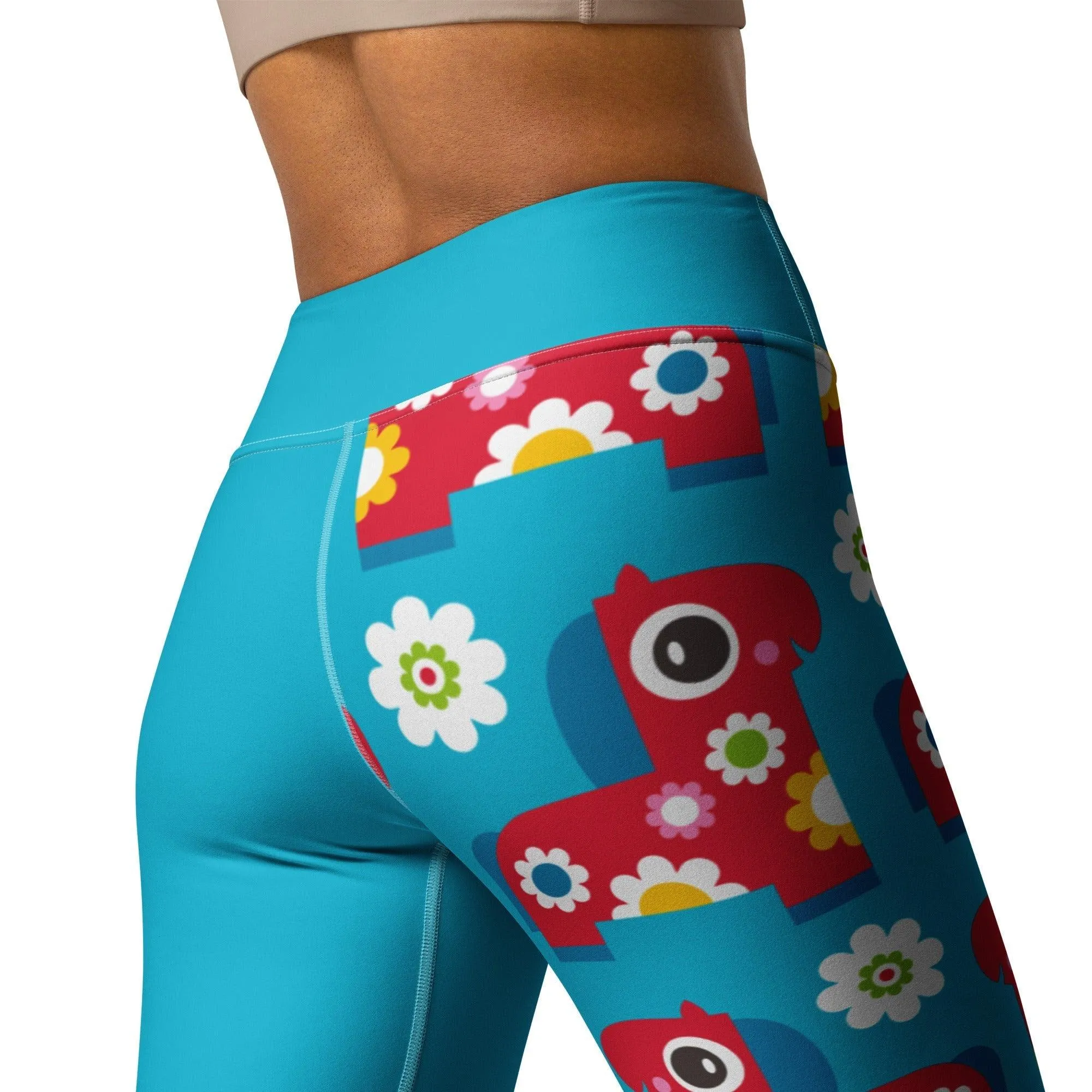 PONY BLOOM turquoise - Yoga Leggings