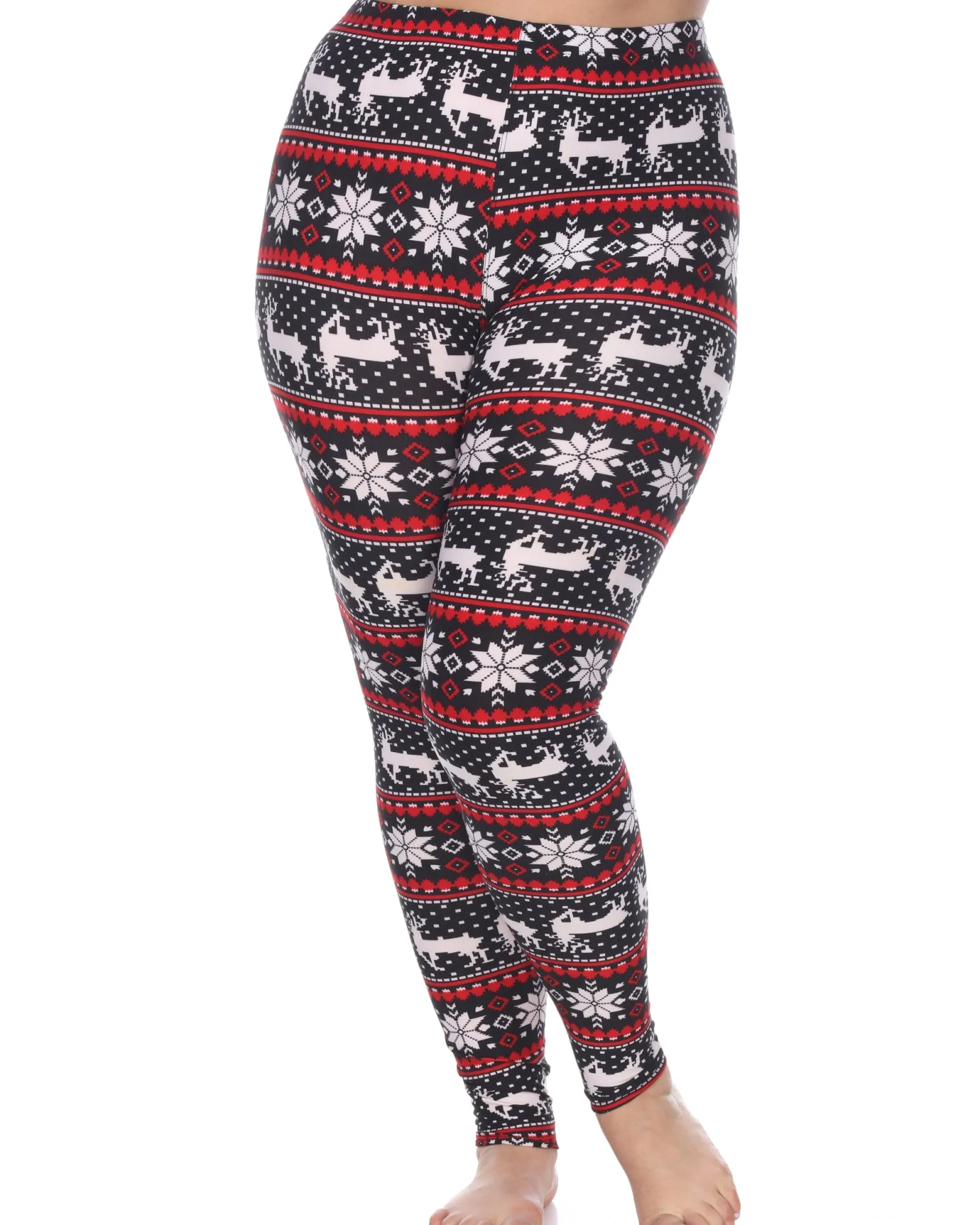 Printed Leggings | Blk Wht Red