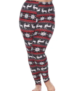 Printed Leggings | Blk Wht Red