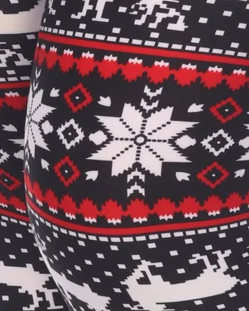 Printed Leggings | Blk Wht Red