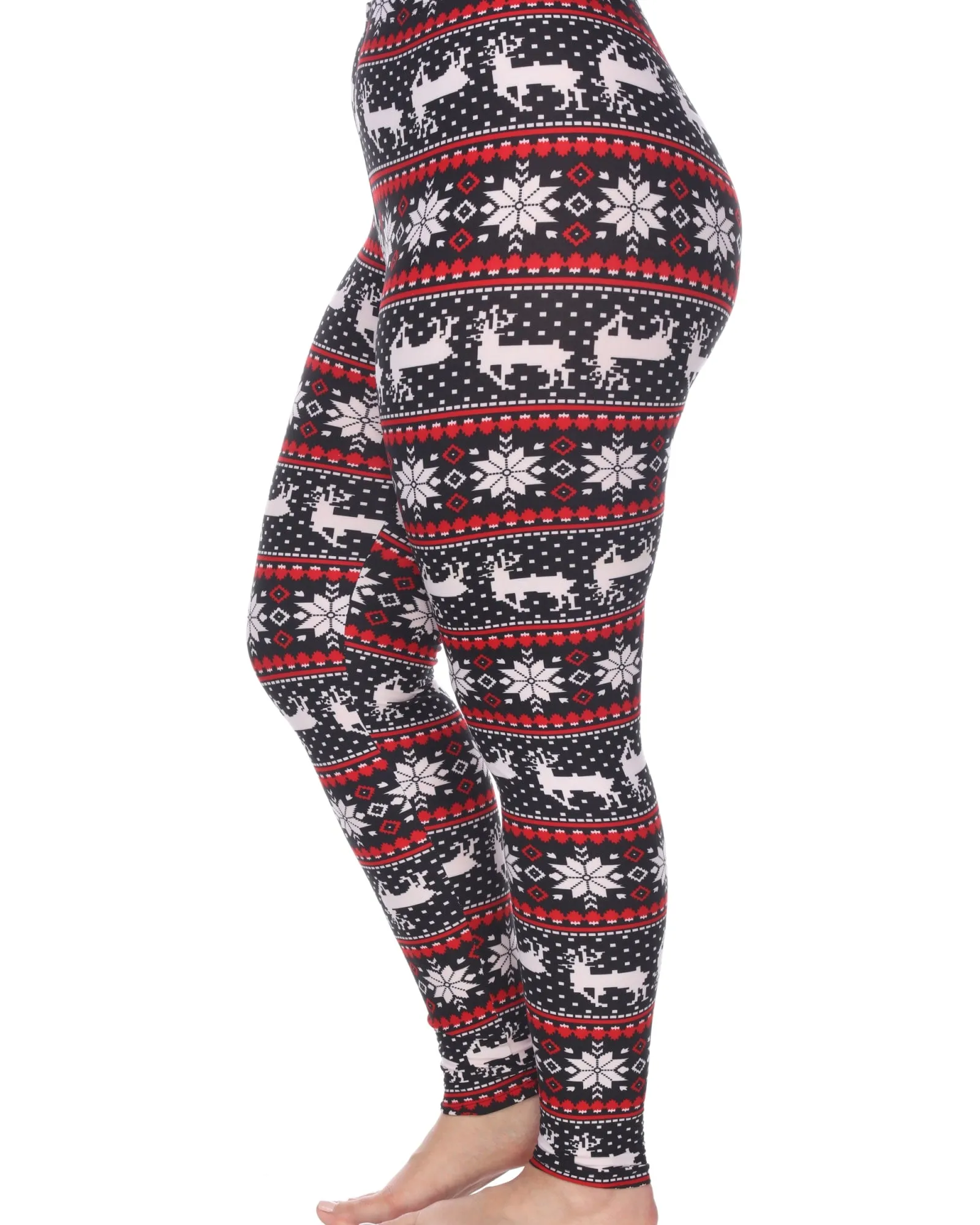 Printed Leggings | Blk Wht Red