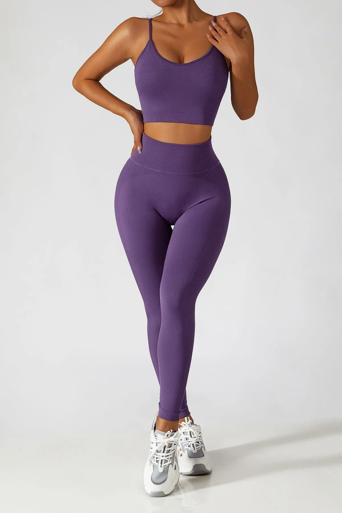 Ribbed High Rise Seamless Leggings