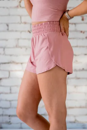 Side Slit High-Waisted Shorts