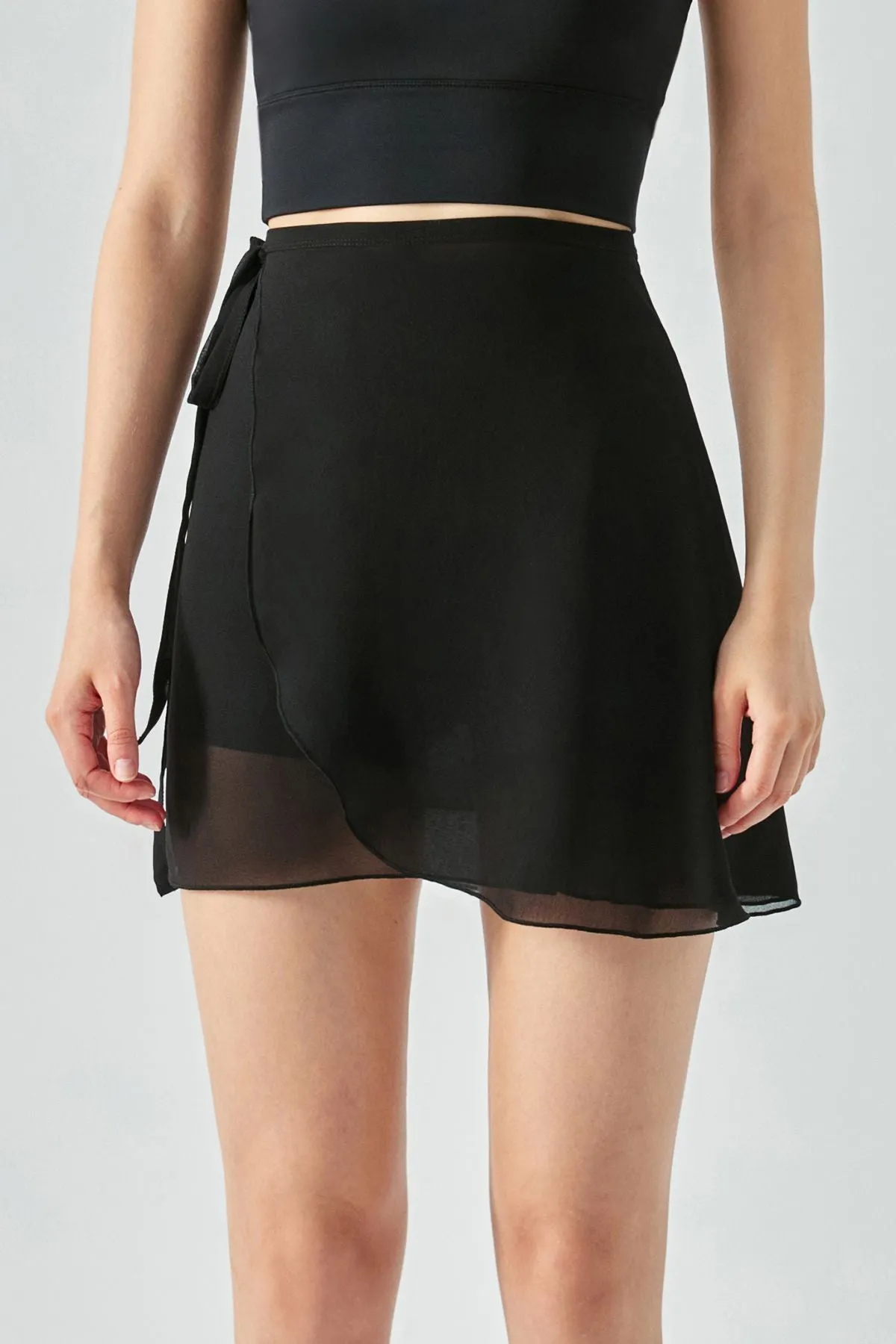 Side-Tie Wrap Mini Skirt