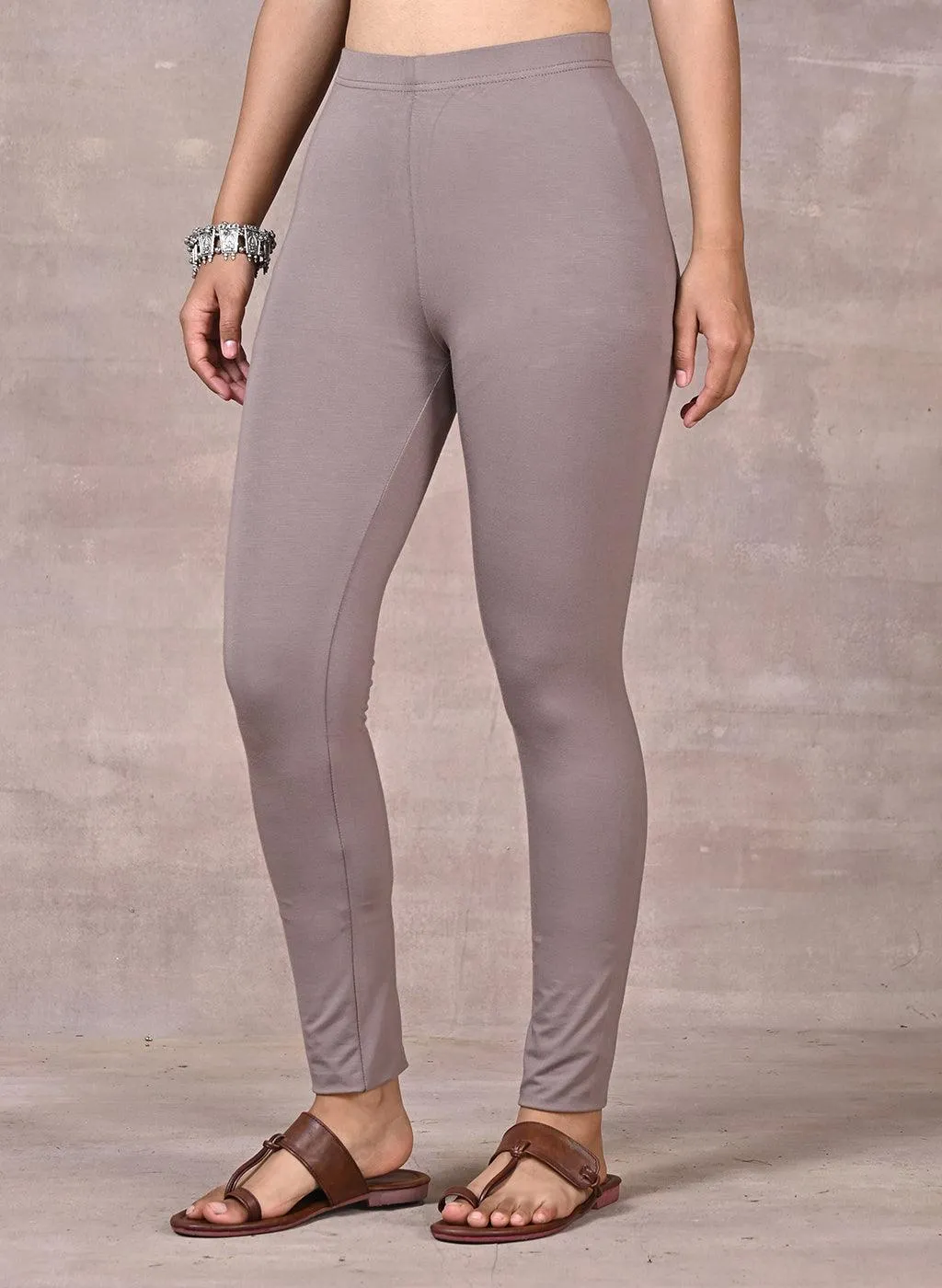 Sofia Grey Skinny Fit Leggings for Women