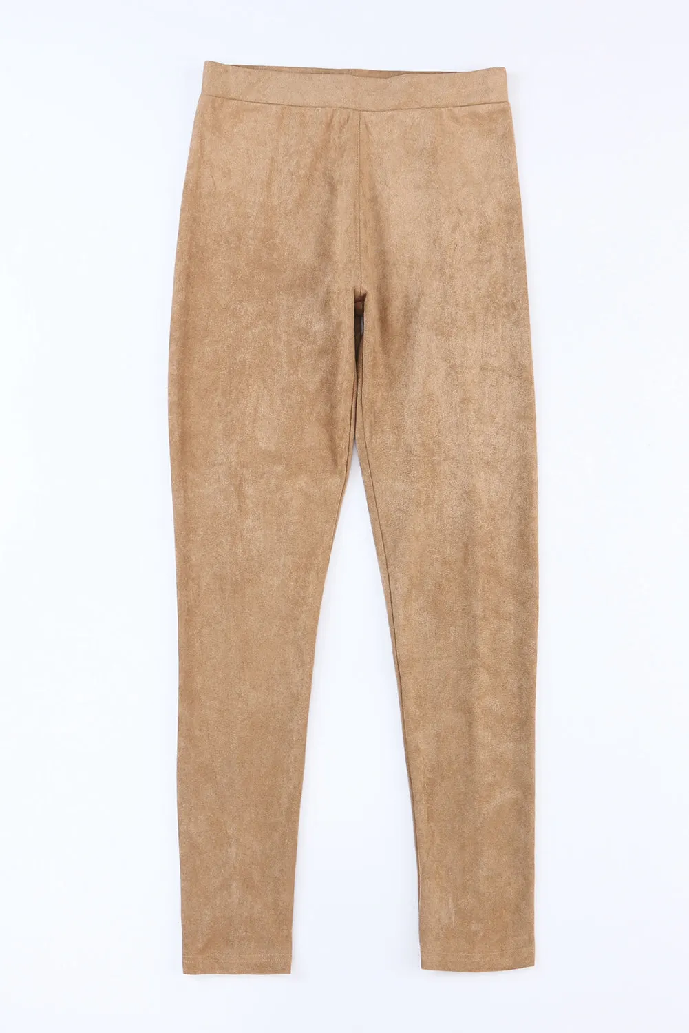 Suede High Waist Skinny Leggings