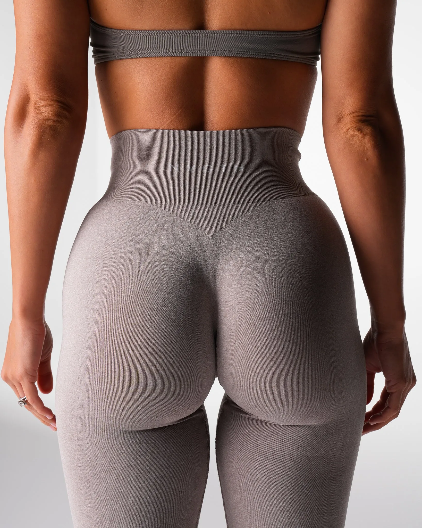 Taupe Iconic Seamless Flare Leggings