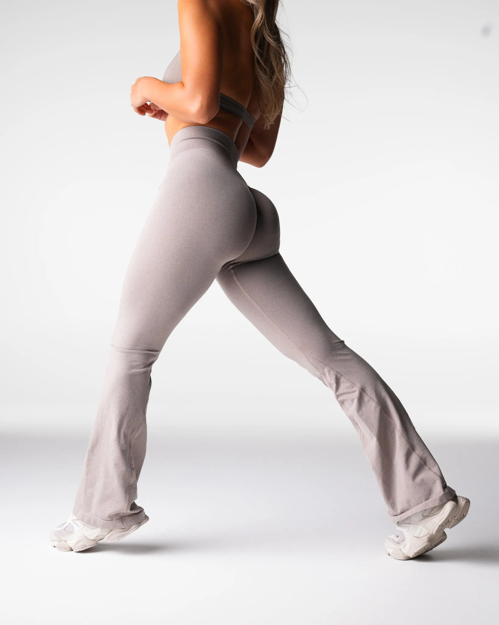 Taupe Iconic Seamless Flare Leggings