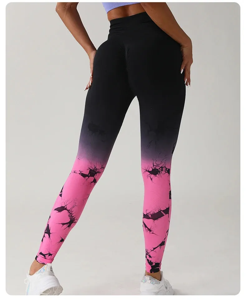 Tie Dye Yoga Leggings Seamless High Waist | Zohara