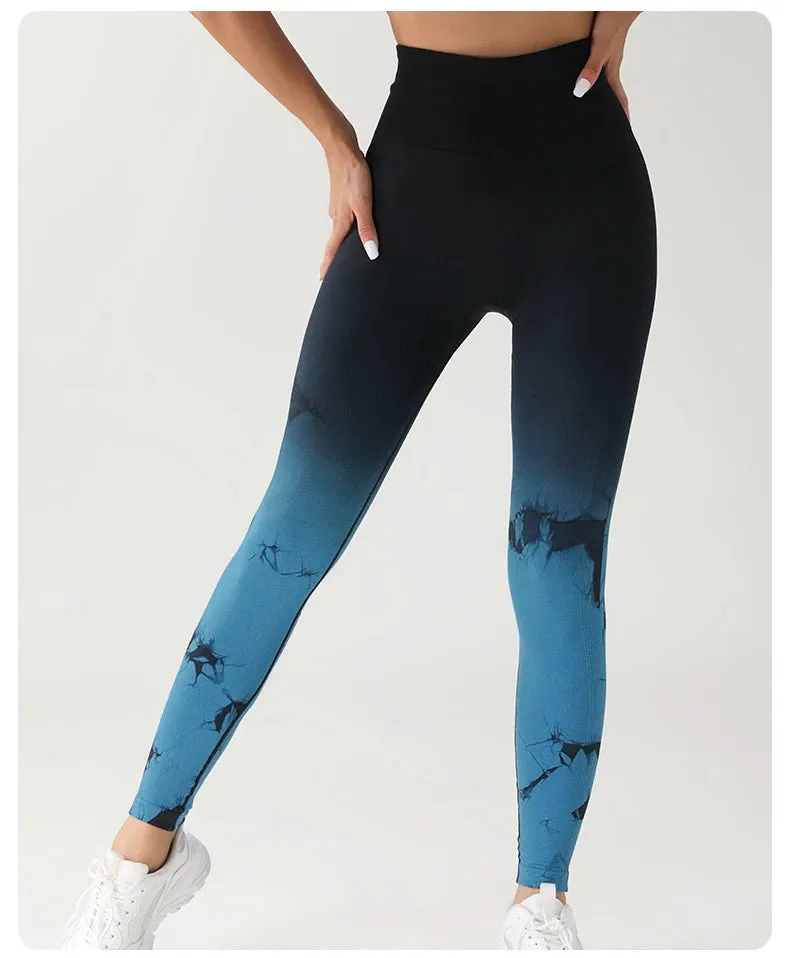 Tie Dye Yoga Leggings Seamless High Waist | Zohara