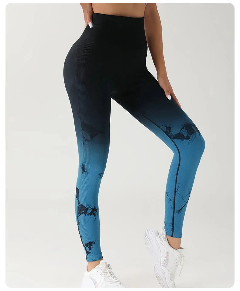 Tie Dye Yoga Leggings Seamless High Waist | Zohara