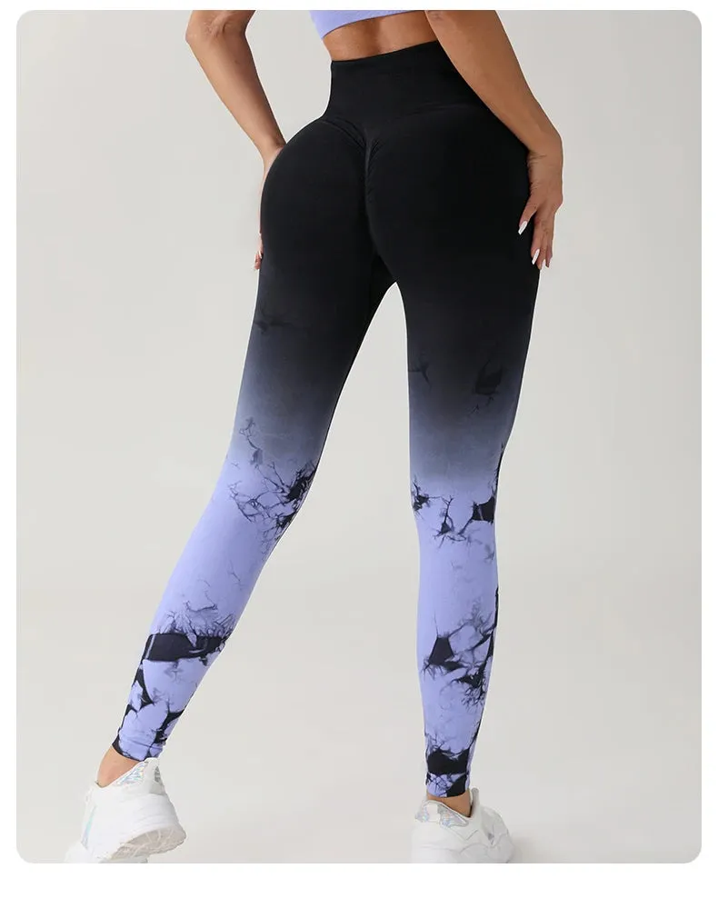 Tie Dye Yoga Leggings Seamless High Waist | Zohara